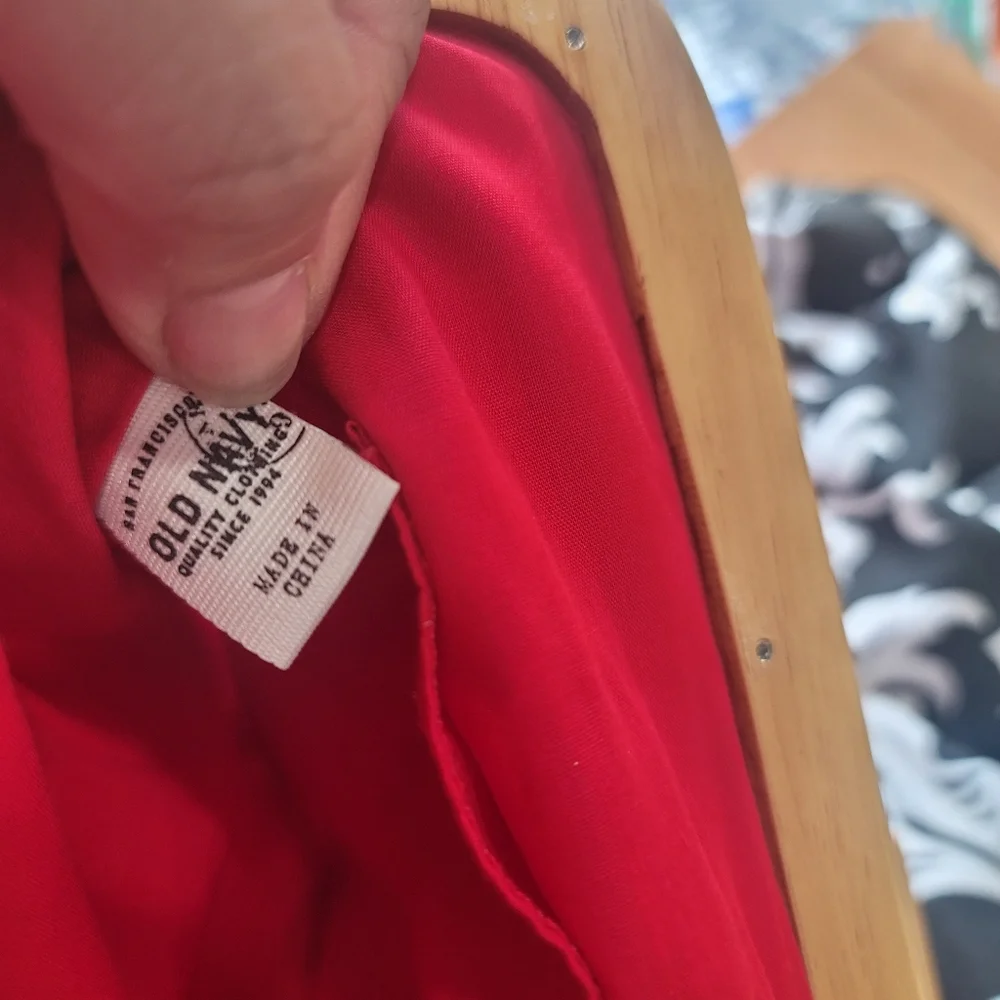 Pink Orange canvas wooden handle summer clutch bag - Picture 6 of 6